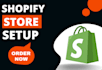 setup shopify store, design shopify website, setup shopify dropshipping store