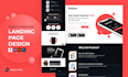 do elegant web landing page design in figma or xd