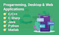do python java c cpp csharp and matlab programming
