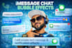 create imessage, chat bubble pop motion graphics effects