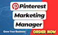 manage pinterest profile with SEO optimized pins and boards