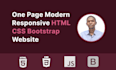 create one page responsive html css bootstrap website