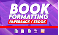 book formatting for KDP paperback, ebook and layout design