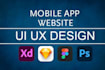 do mobile app UI UX design in figma, xd, sketch, invision