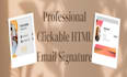 create responsive and clickable HTML email signature