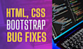 fix HTML CSS bootstrap bugs and responsive issues