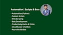 automation, scripting, web scraping and bots development