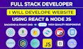 develop website in full mern stack react js node js backend