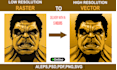 convert your sketch or existing logo to vector
