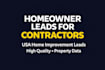 provide exclusive homeowner leads for home improvement contractors USA