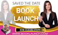 design professional  book launch, book release, event, postcard
