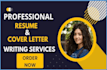 write professional resume writing,cv writing,resume, tailored cover letter