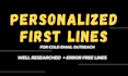 write personalized first lines for cold emails that get replies