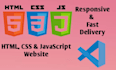 offer website using HTML, CSS and javascript