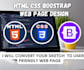 design HTML CSS bootstrap and javascript web pages