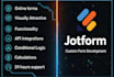 create jotform and google form or online survey form