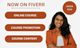 write online course content , website content , do  online course promotion