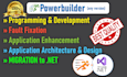do powerbuilder development, fault fixation and migration to another language