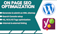 provide on page and yoast SEO for wordpress websites