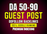 provide high da dofollow guest post SEO backlinks