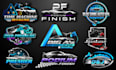 make modern auto detailing, car wash, mobile wash logo