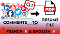 read your comments and make a report on it
