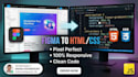 figma to HTML CSS responsive website or landing page
