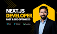 do nextjs website development, full stack web app, custom react website