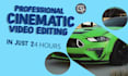 do cinematic video editing within 24 hrs