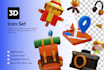 create unique 3d illustrations and icons for web and app