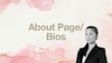 write an inspiring bio or about page