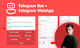 create telegram chat bot and telegram webapp