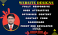 create a web designs, front end html, css