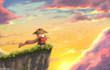 draw anime background, landscape illustrations
