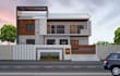 design house front elevation 3d rendering