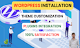 install or customize themeforest , envato elements or any wordpress theme