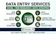 do excel data entry, data scraping, data collection,  cleaning and formatting
