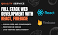 make react website using react js, google firebase, html