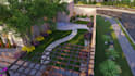 design patio, garden, backyard, courtyard, pool, landscape
