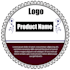 circular round logo badge sticker label patch in 1 hour