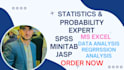 do statistical data analysis with r, spss, SAS, excel and jasp