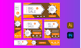 shopify banner, animated banner, website banner,  product banner, poster flyer,