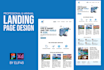 do clean professional web landing page UI UX design in figma and xd