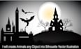 create animal and any object into silhouette vector
