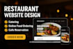 restaurant website, catering, food ordering, cafe, website