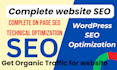complete on page SEO and technical optimization for wordpress