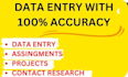 do fastest data entry in one day and assignments