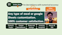 do any task of microsoft excel or google spreadsheets