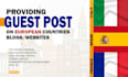 provide guest posting services in spanish, italian and french blogs