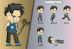 create 2d game character sprite sheet animation and design